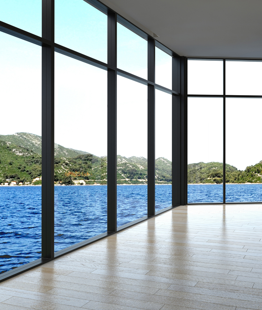 paredes de vidro em Atibaia